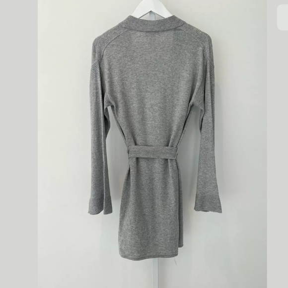 SKIN VALORA HEATHER GRAY COTTON KNIT ROBE SIZE SMALL NWTS! - Picture 6 of 11
